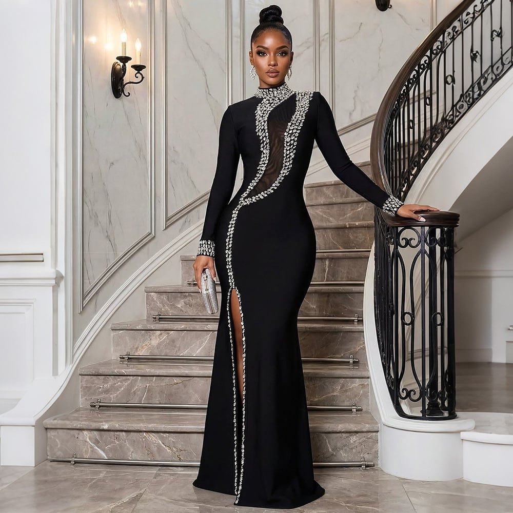 Split Rhinestone Dress - Image 2