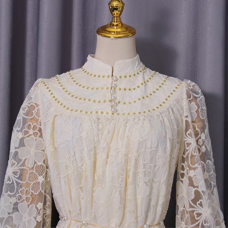 Spring Elegant Floral Dress - Image 6