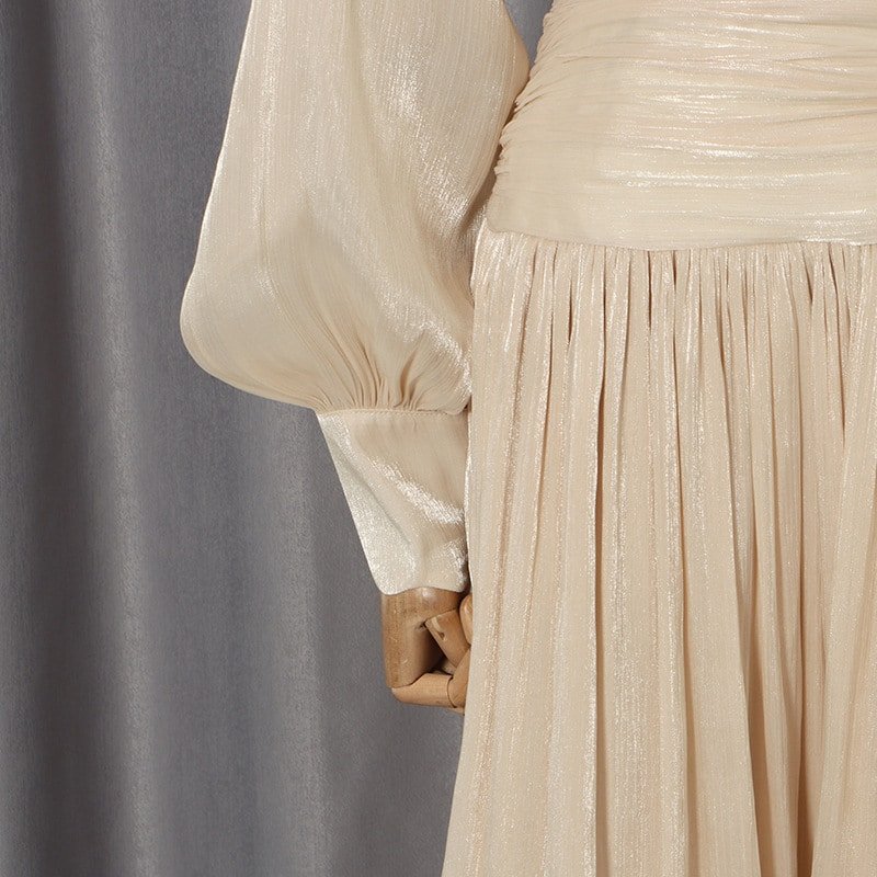 Spring Elegant Lantern Maxi Dress - Image 9