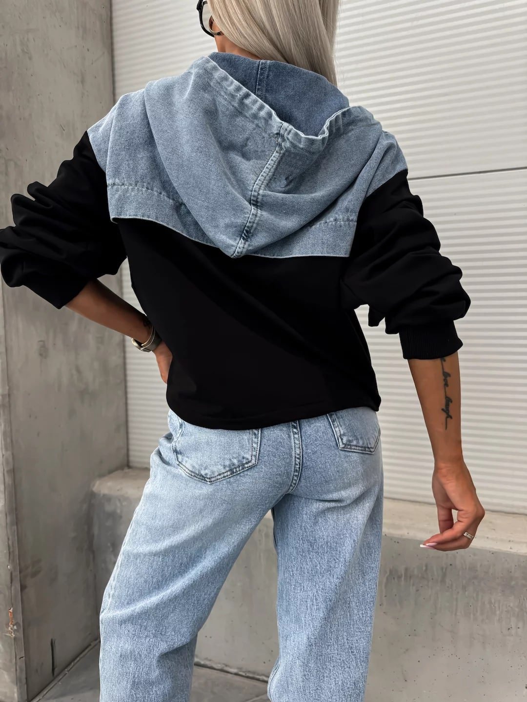 Casual Denim Sweatshirt - Image 4