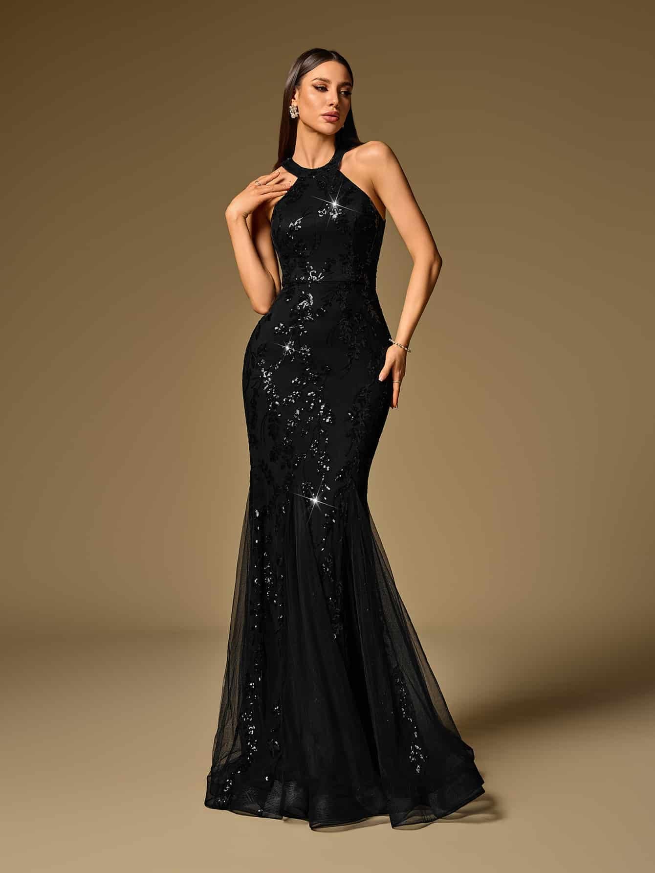 Pearl Embroidery Evening Dress - Image 9