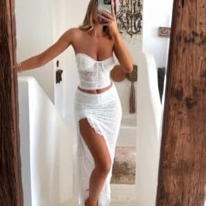 Sheath Dress Tube Top Two Piece