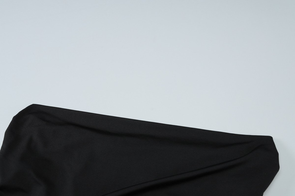 Fashionable Diagonal Collar Dress - Image 7