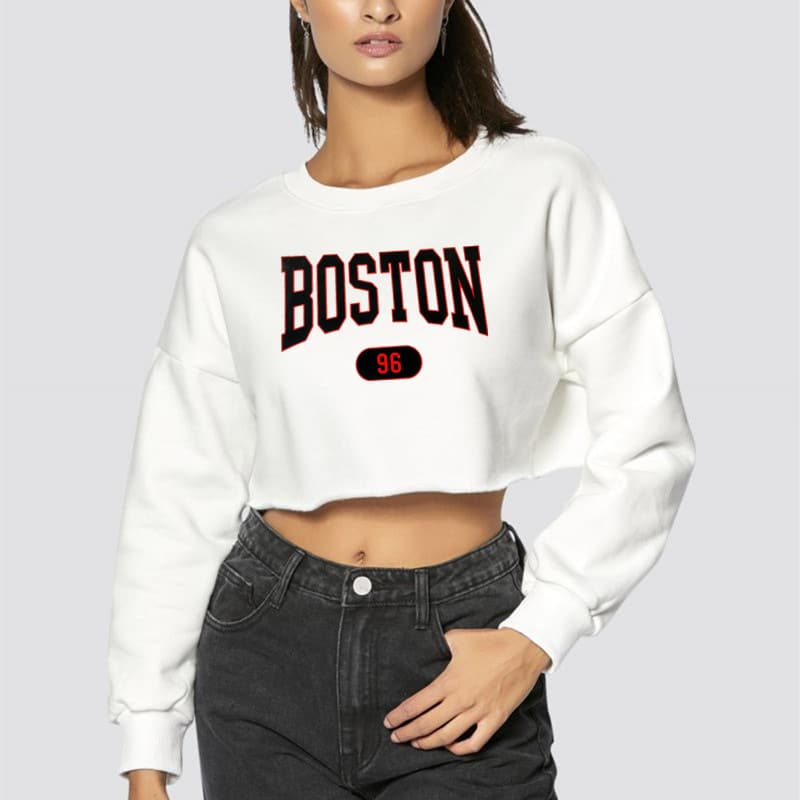 Boston Letter Graphic Sweatshirt - Image 3