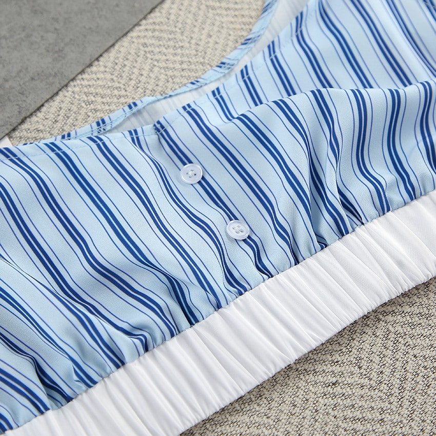Blue Striped Pajamas Set - Image 3