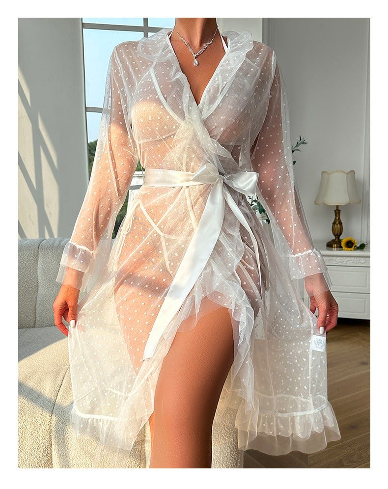 Ruffled Mesh Nightgown - Image 2