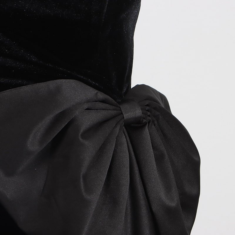 Waist Slimming Bow High Dress - Image 8
