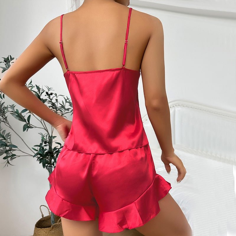 Ice Silk Shorts Nightgown - Image 5