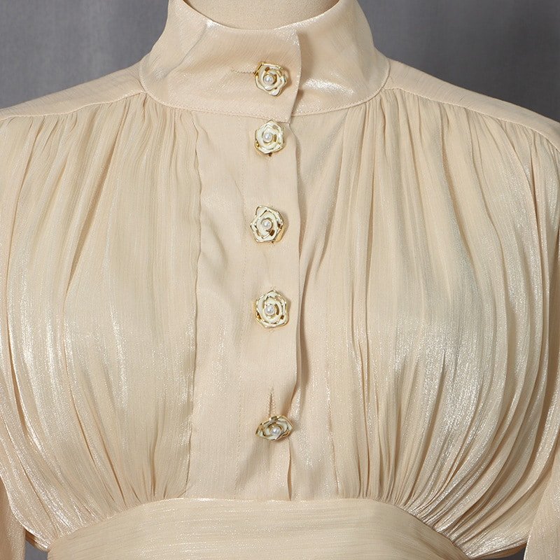 Spring Elegant Lantern Maxi Dress - Image 7