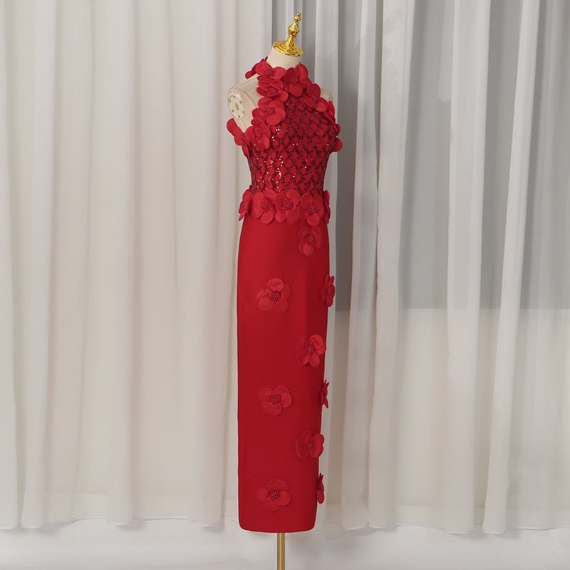Summer Floral Slim Slimming Sheath Dress - Image 4