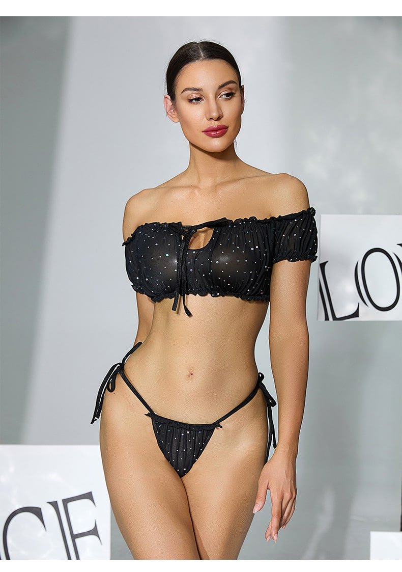 Dot Mesh Lingerie Sets - Image 4