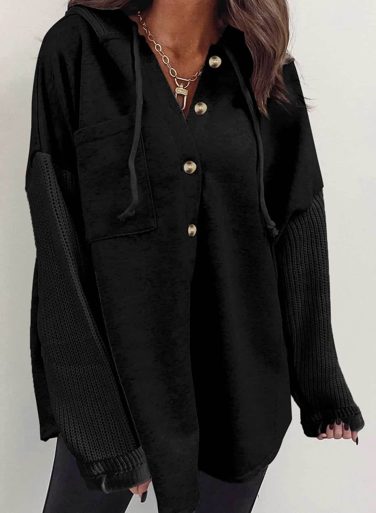 Patchwork Hoodie Casual Sweater - Image 8