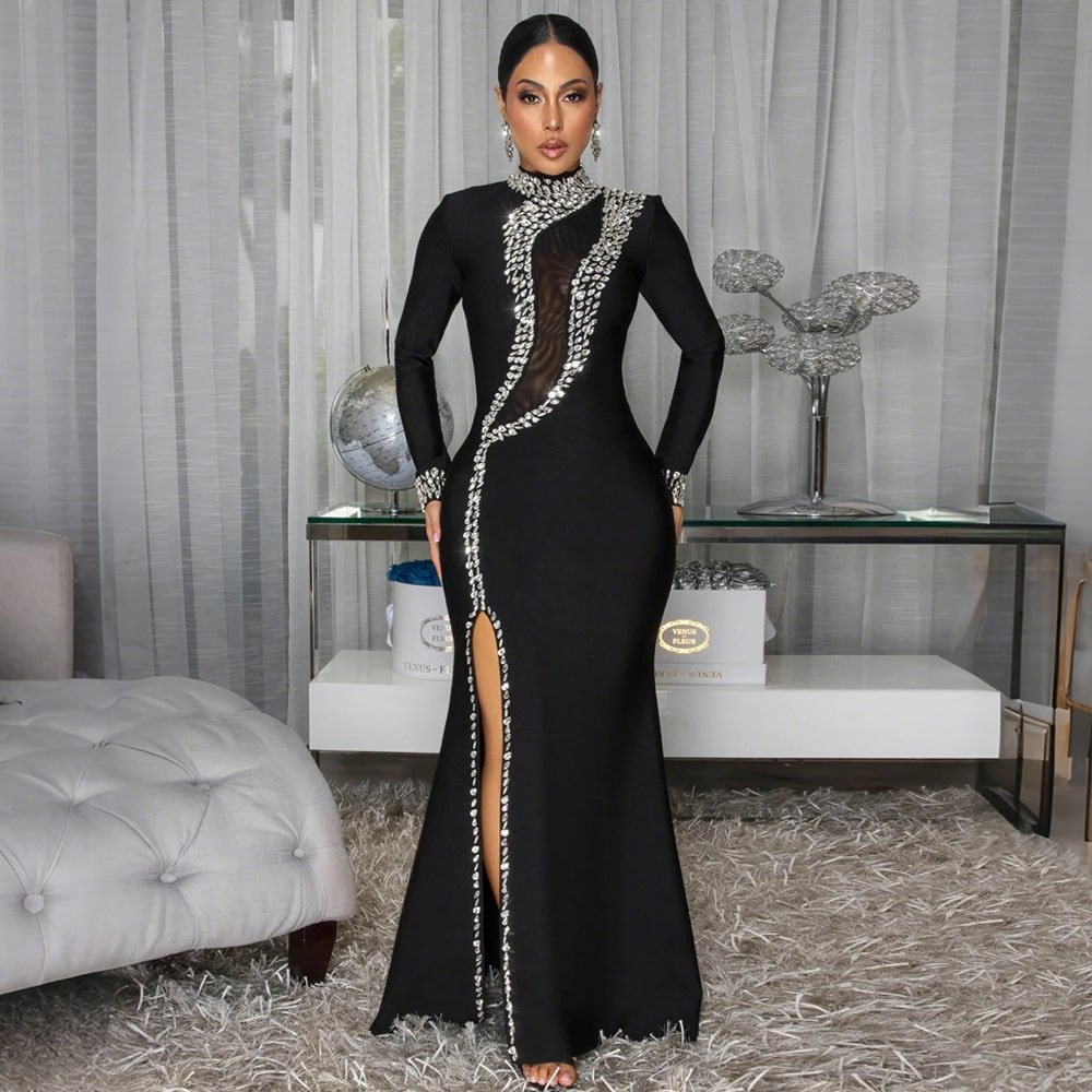 Split Rhinestone Dress - Image 4