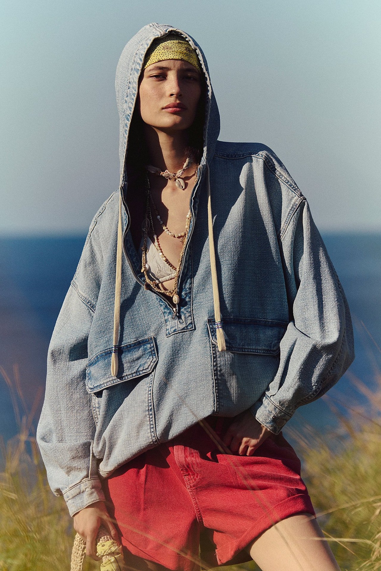 Casual Washed Denim Top - Image 4