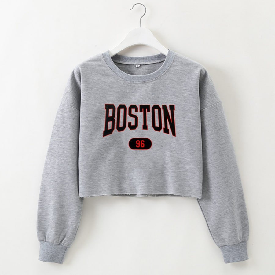 Boston Letter Graphic Sweatshirt - Image 6