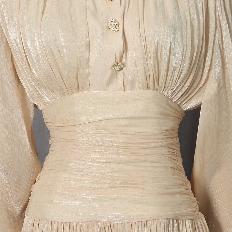 Spring Elegant Lantern Maxi Dress - Image 8