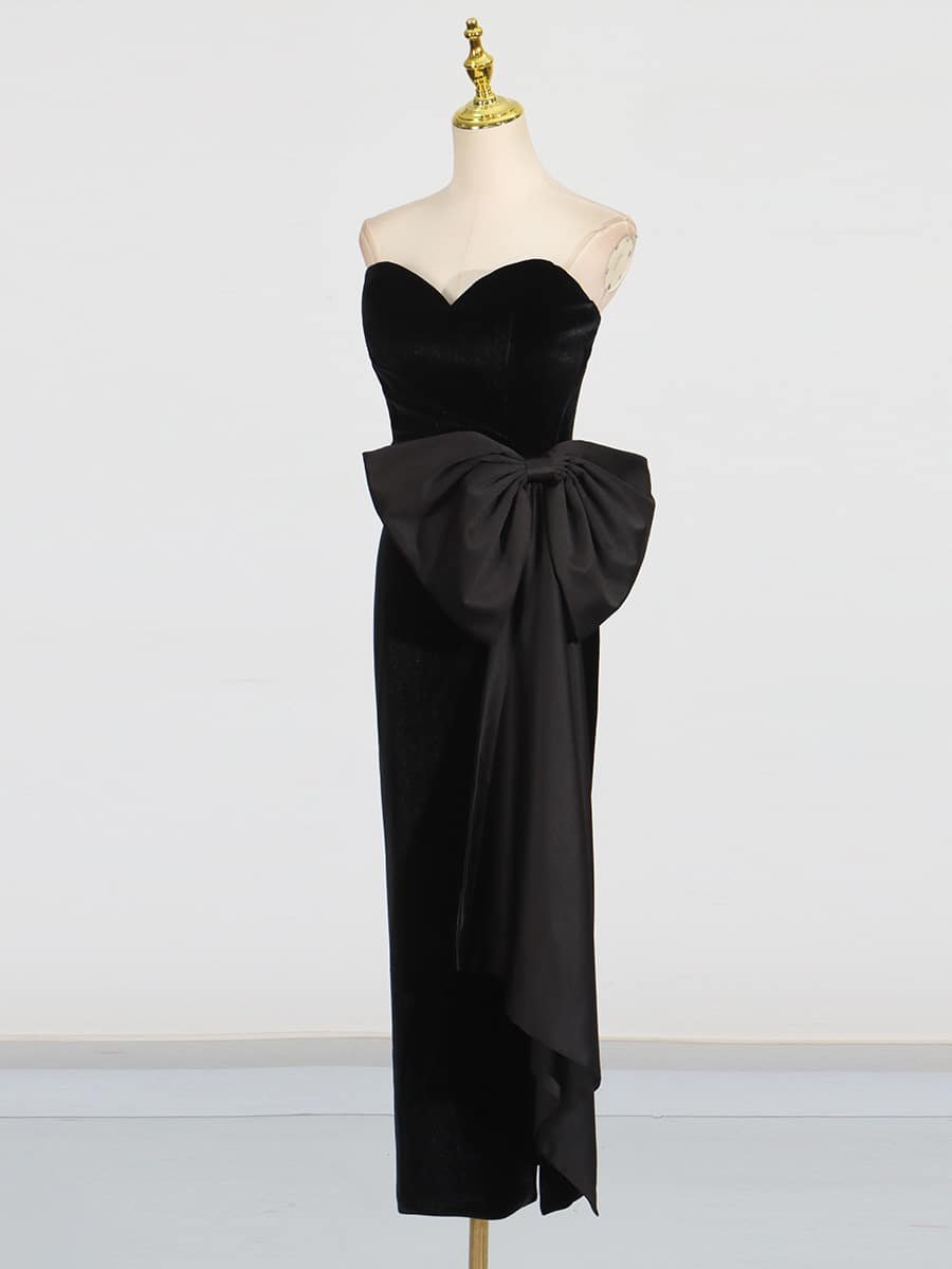 Waist Slimming Bow High Dress - Image 4