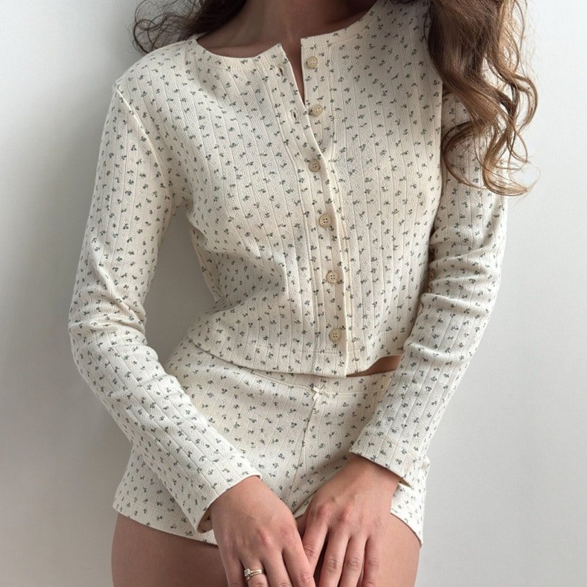 Jacquard Knitted Comfortable Pajamas - Image 2