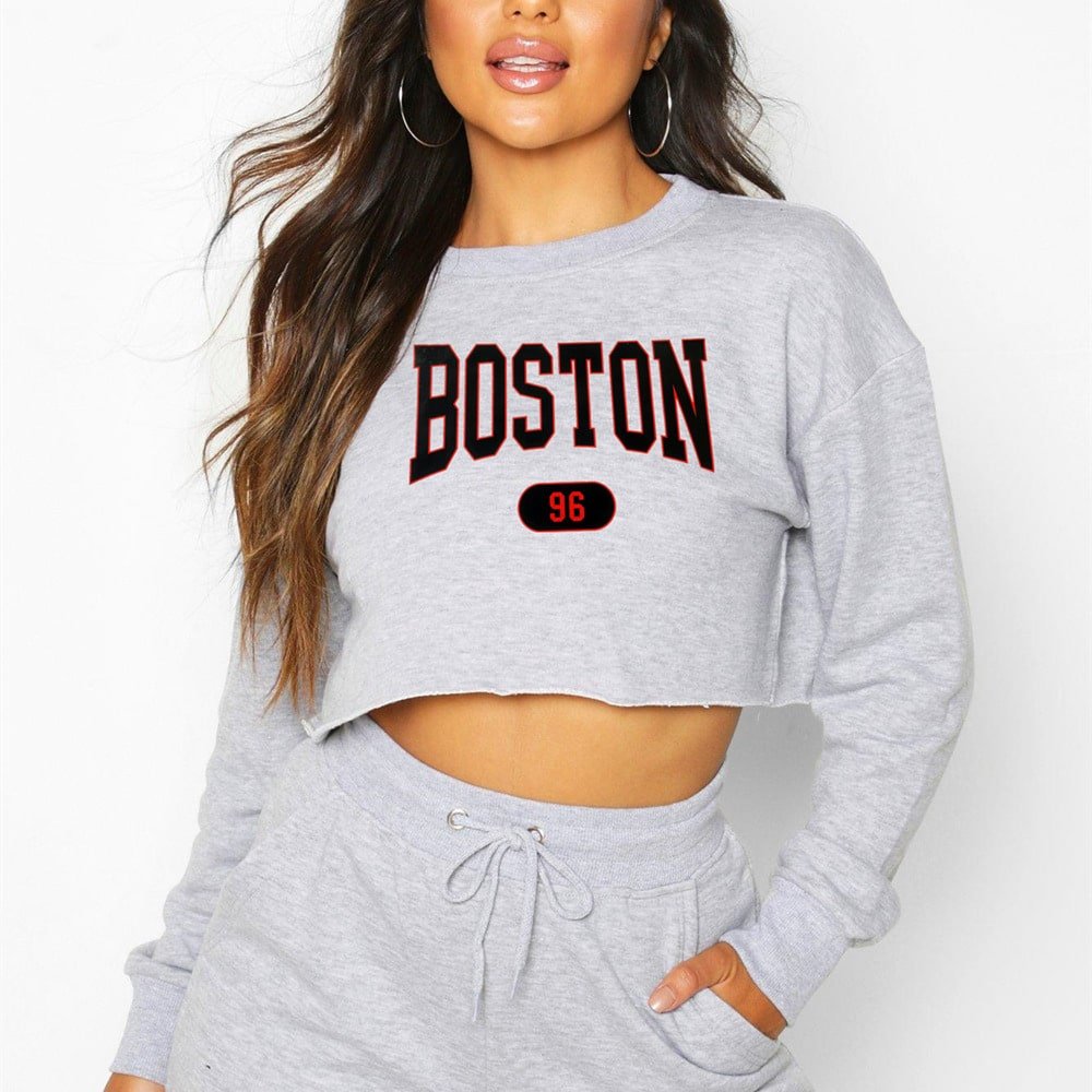 Boston Letter Graphic Sweatshirt - Image 4