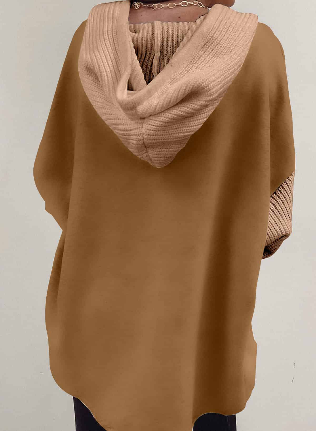 Patchwork Hoodie Casual Sweater - Image 5
