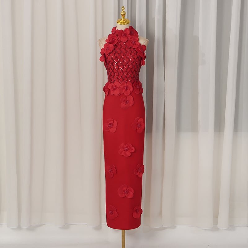 Summer Floral Slim Slimming Sheath Dress - Image 3