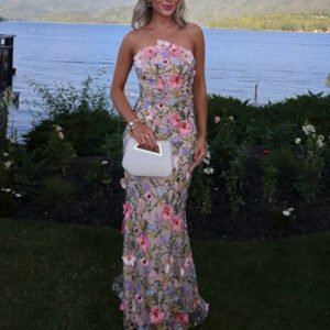 Floral Embroidered Maxi Dress