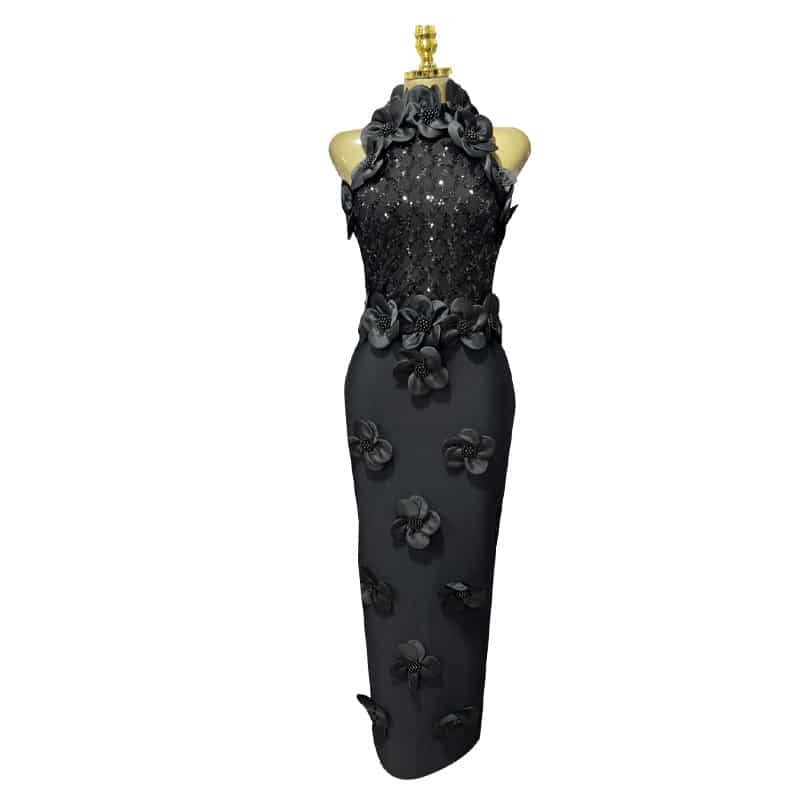 Summer Floral Slim Slimming Sheath Dress - Image 2