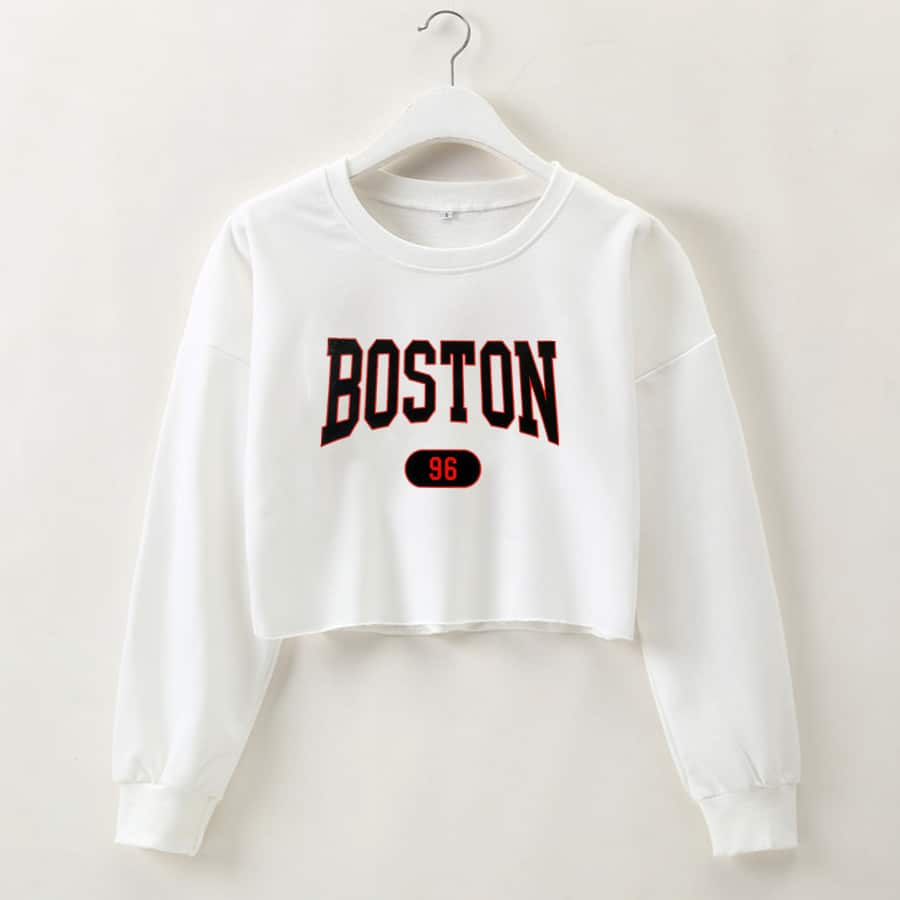 Boston Letter Graphic Sweatshirt - Image 5