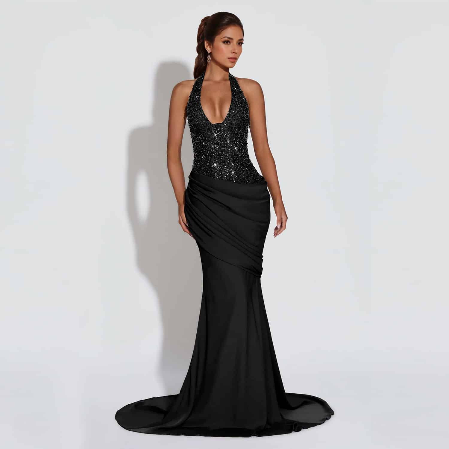 Elegant Halter Backless Dress - Image 2