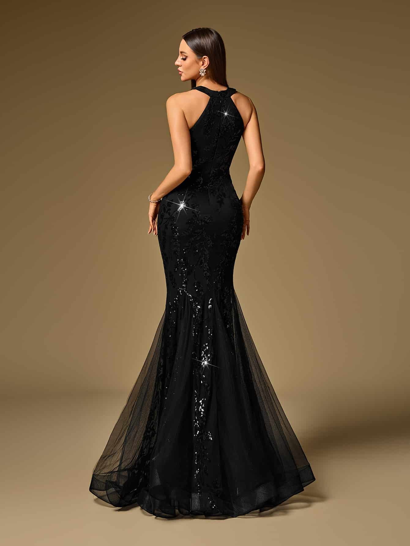 Pearl Embroidery Evening Dress - Image 8