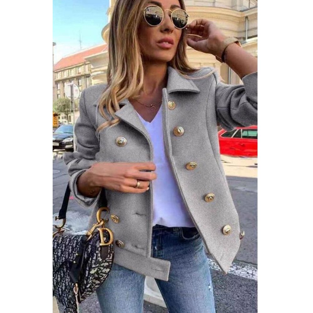 Casual Slim Woolen Jacket - Image 6