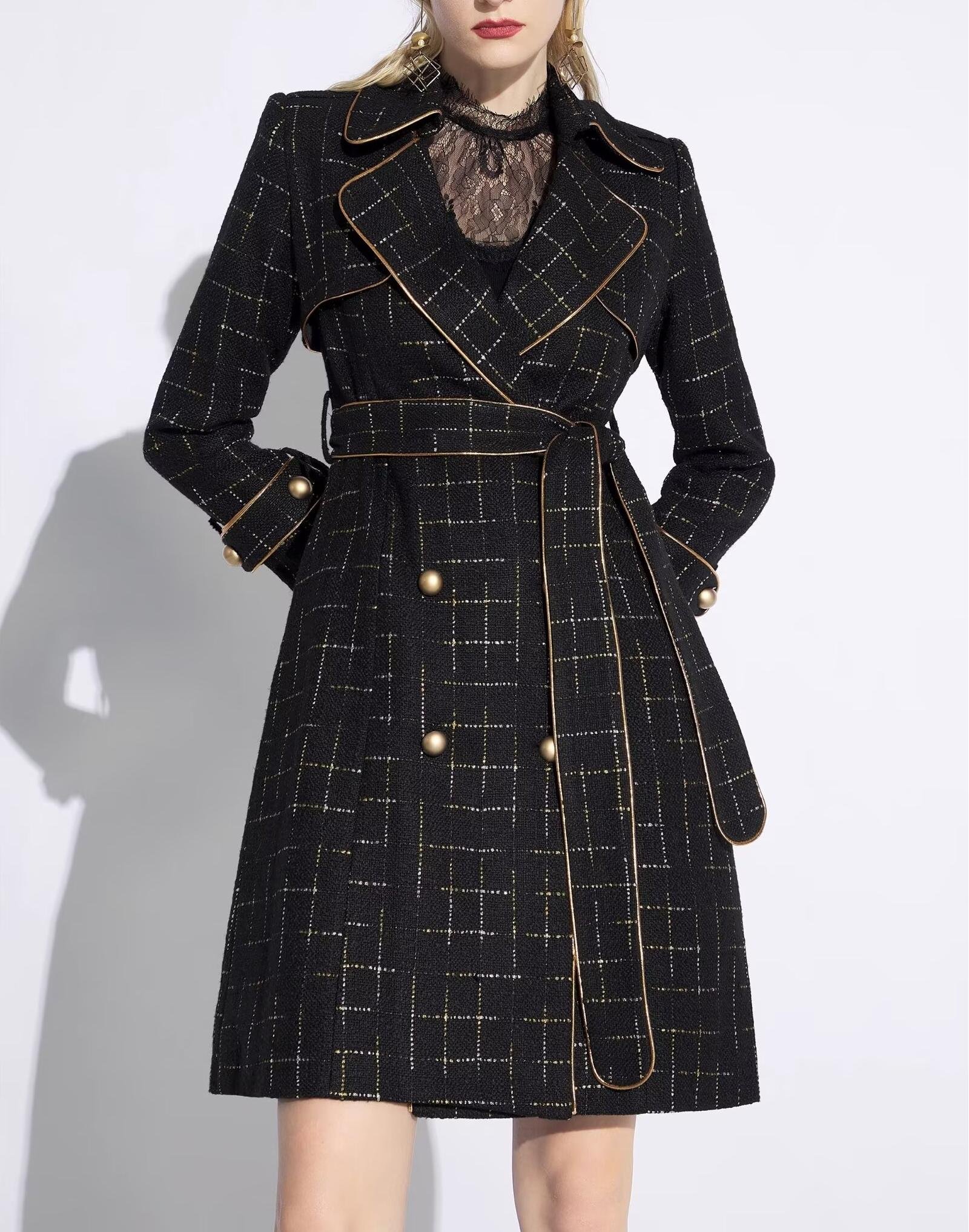 Waist Tight Slimming Overcoat