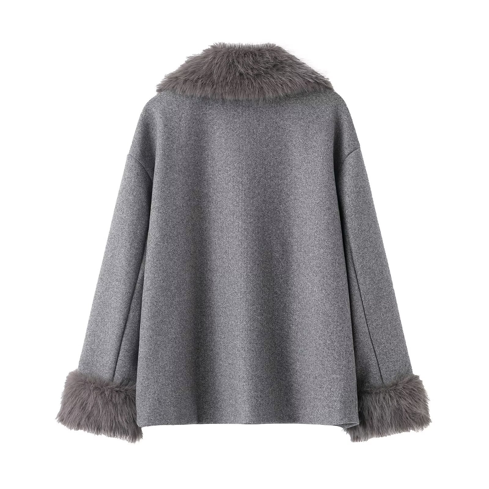 Fur Collar Short Coat - Image 3