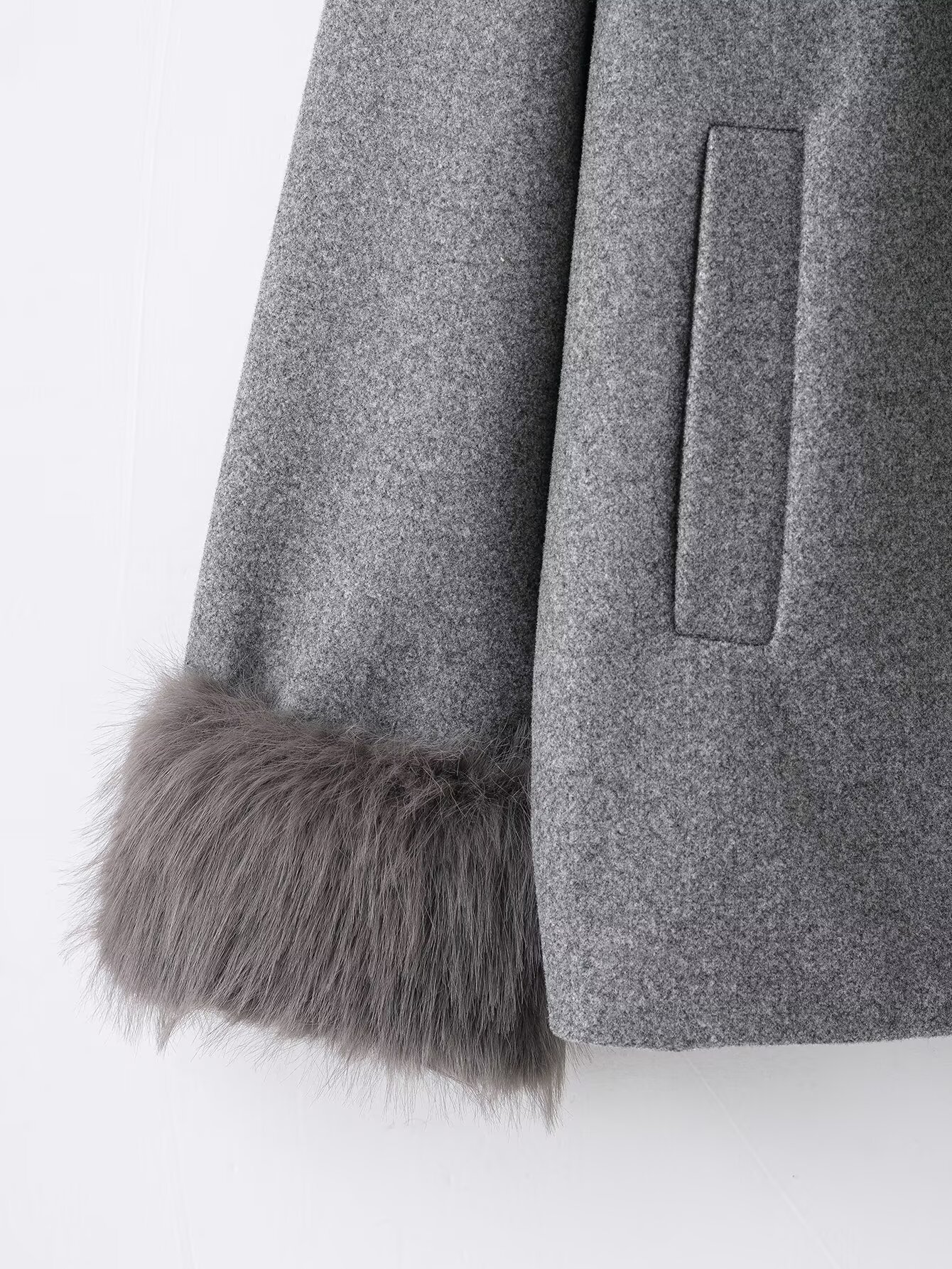 Fur Collar Short Coat - Image 5