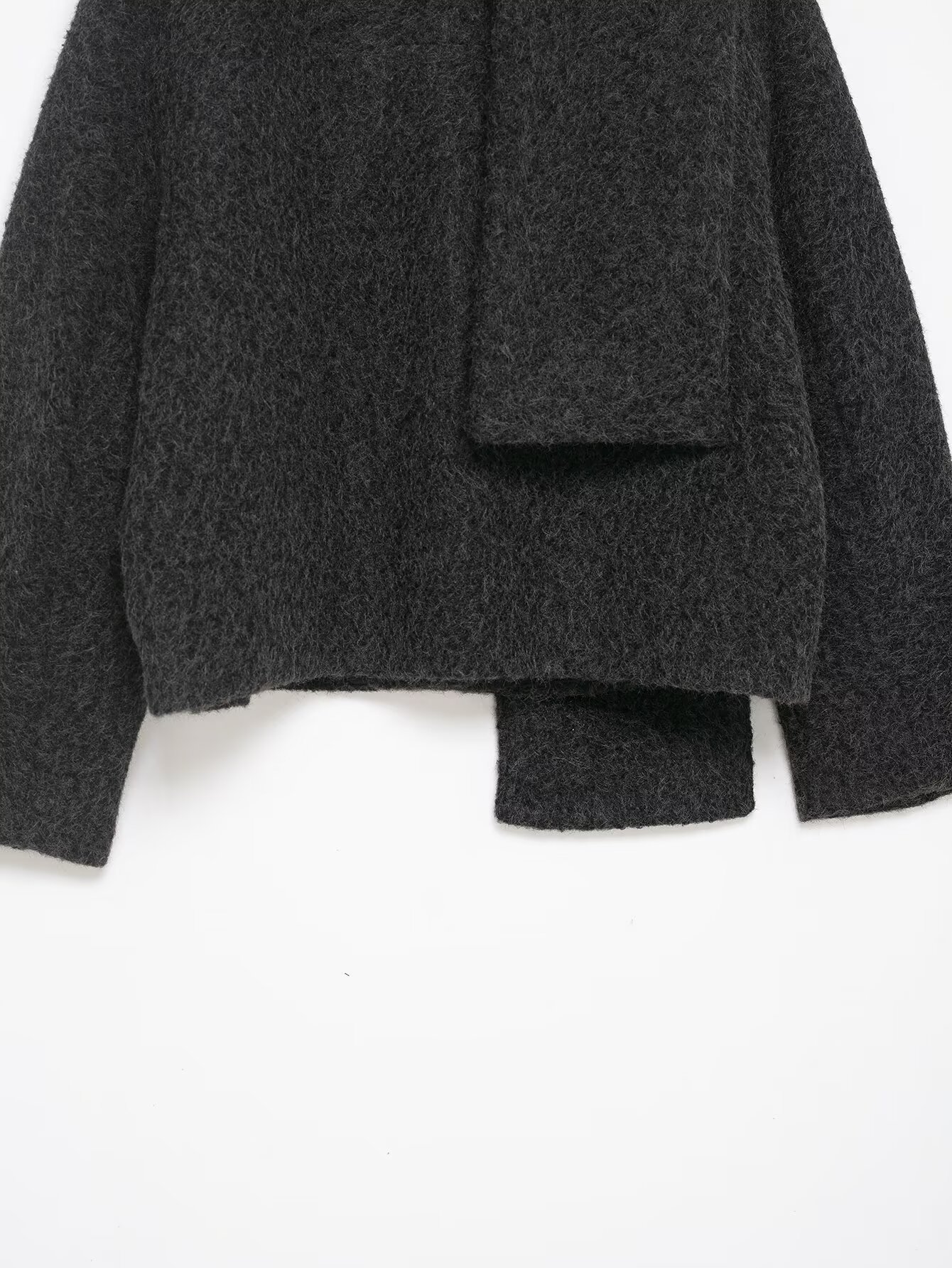 All Match Gray Plush Coat - Image 11