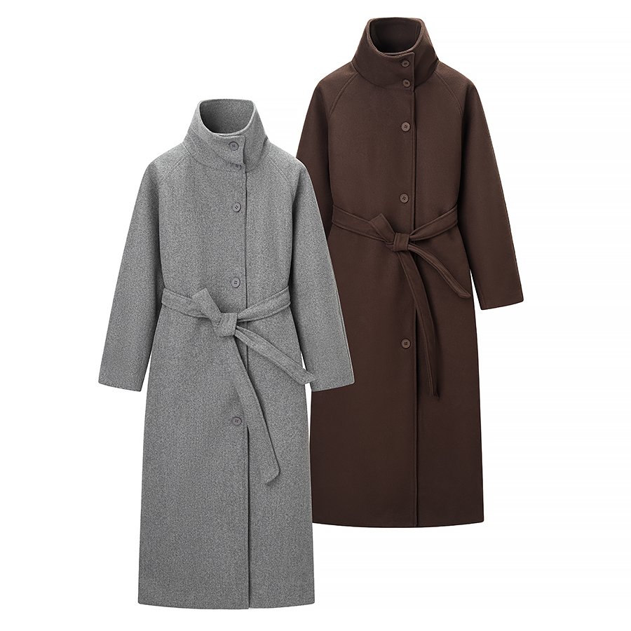 Elegant Tie Woolen Coat - Image 2