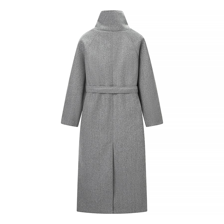 Elegant Tie Woolen Coat - Image 3