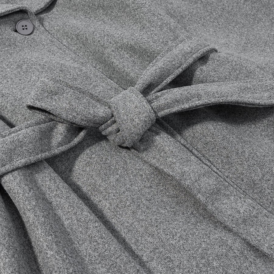 Elegant Tie Woolen Coat - Image 11