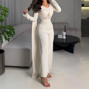 French Sequin Lace Jumpsuit