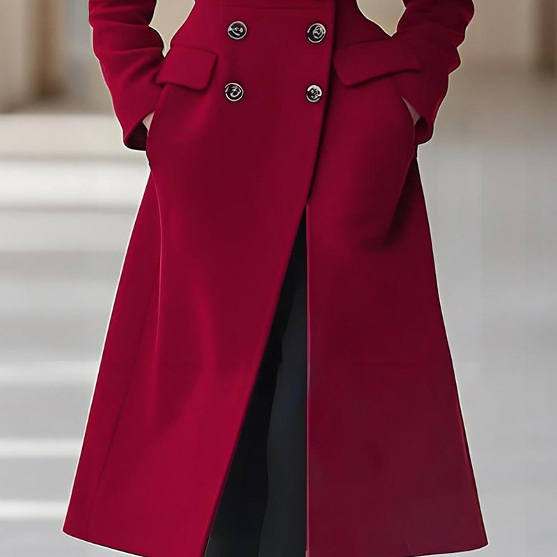 Long Reversible Woolen Coat - Image 4