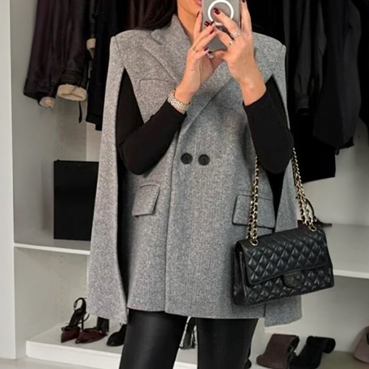 Elegant Shawl Blazer - Image 4