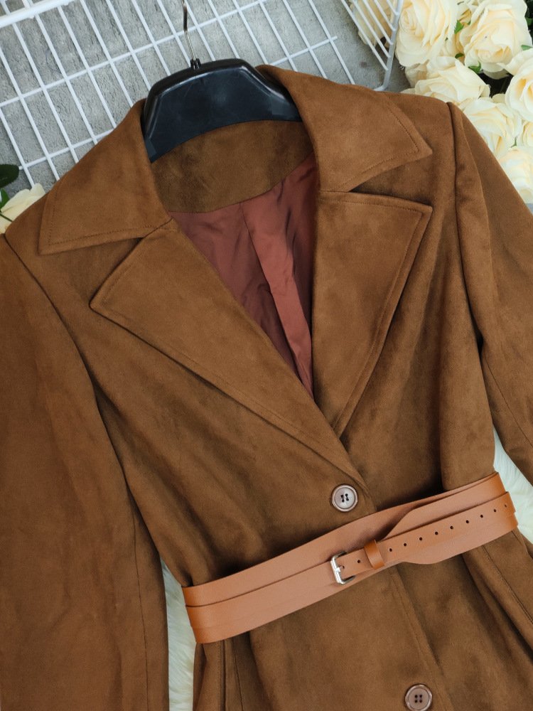 Loose Brown Long Overcoat - Image 5