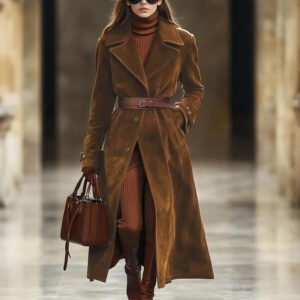 Loose Brown Long Overcoat