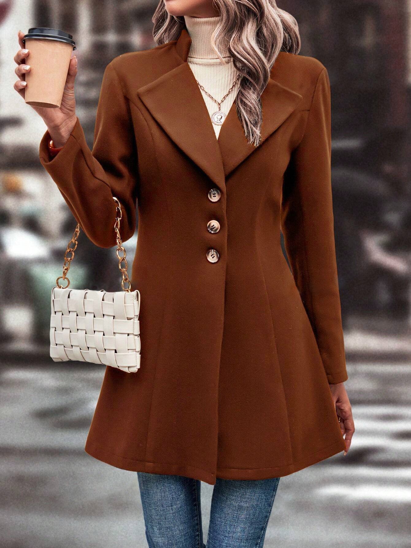 Slim Fit Wool Coat - Image 5