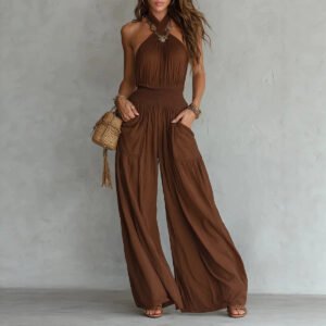 Bohemian Backless Jumpsuit