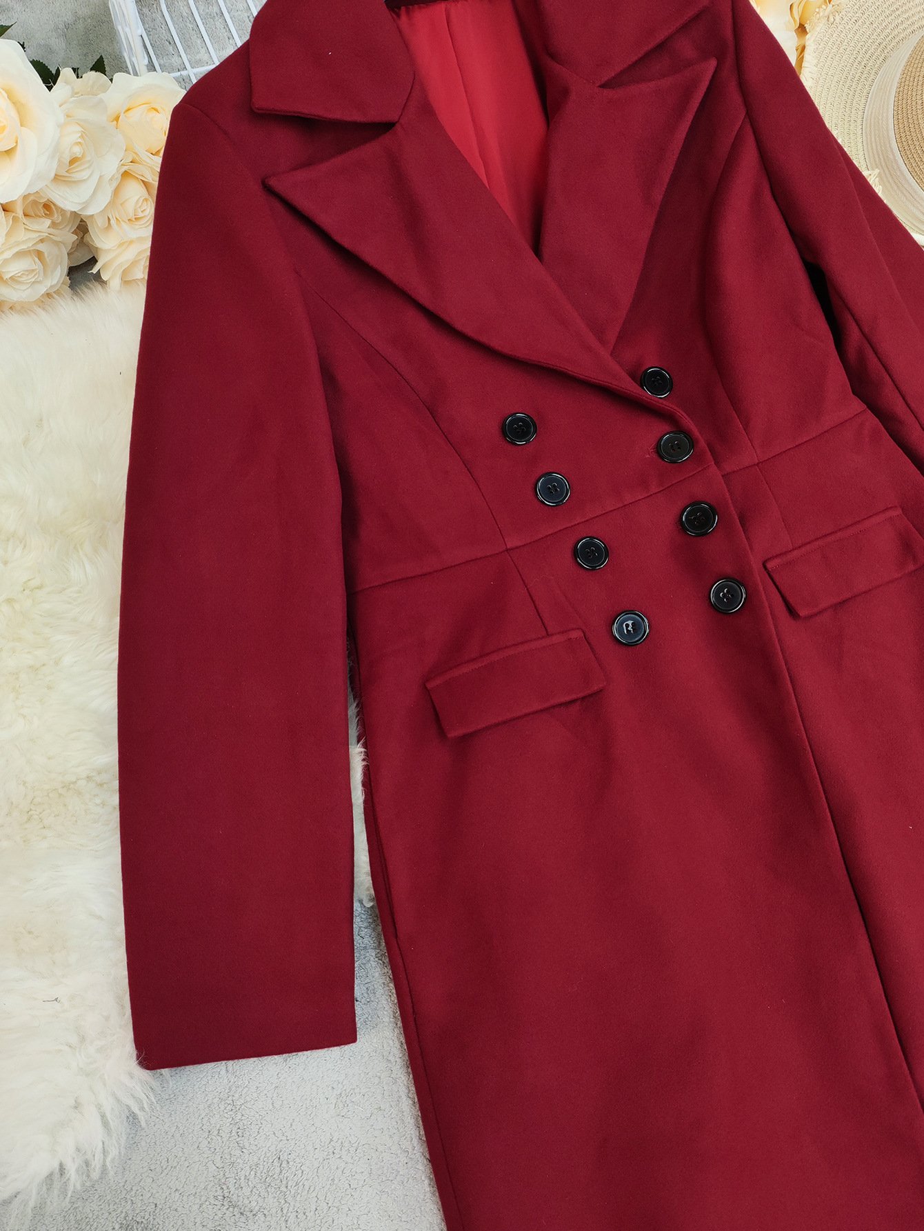 Long Reversible Woolen Coat - Image 7