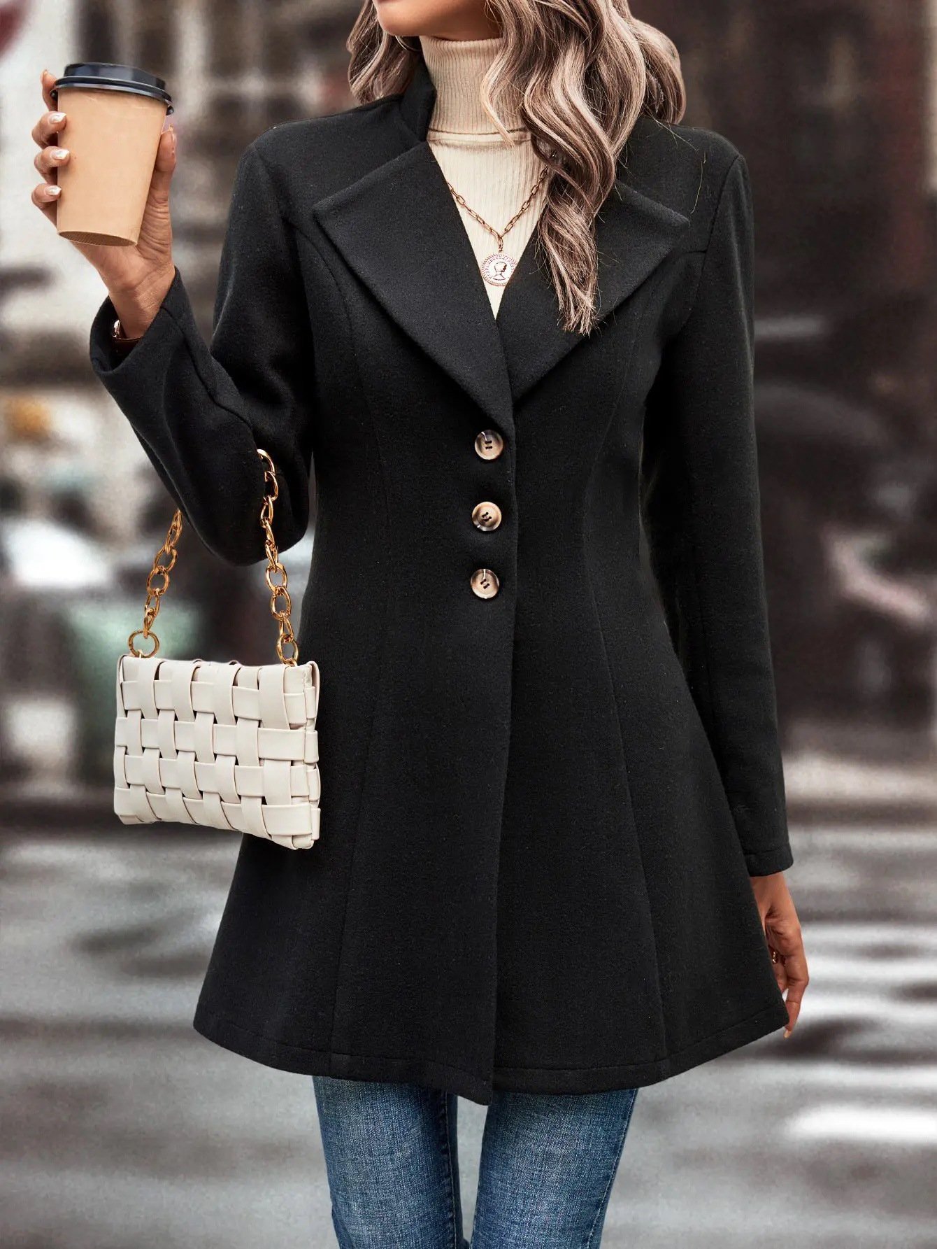 Slim Fit Wool Coat - Image 12