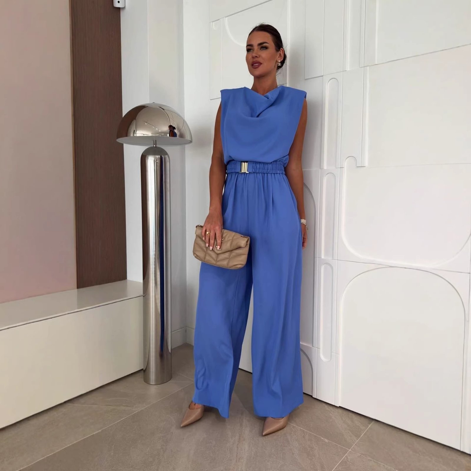 Office Wide Leg Jumpsuit
