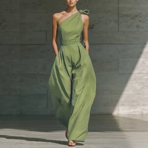 One Shoulder Vacation Jumpsuit