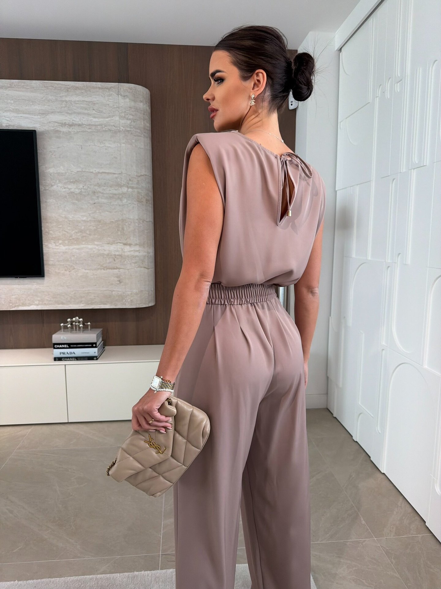 Office Wide Leg Jumpsuit - Image 4